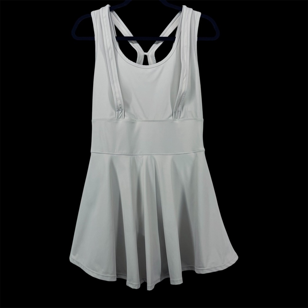 Amazon Size Small Tennis Dress Skort Light Gray Racerback Pockets Preppy Women